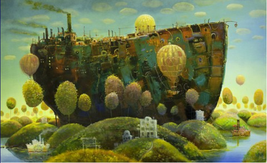 photo--All Aboard This Artist's Paintings Which Transport You to Another World